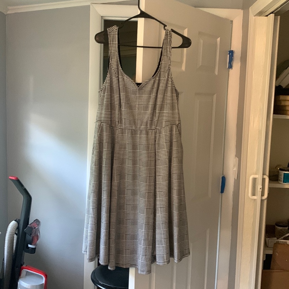 Torrid Houndstooth Skater Scuba Dress 2X